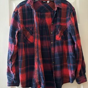 BDG Women’s Red and Blue Plaid Shirt
